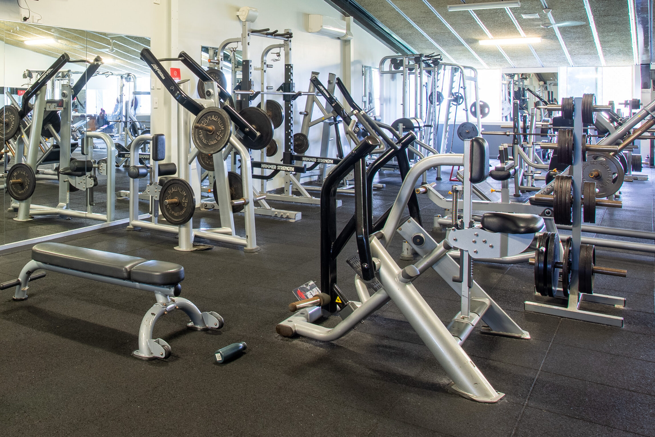Strength machines in the gym